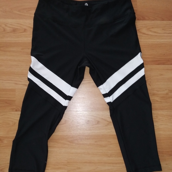 90 Degree By Reflex Pants - BLACK AND WHITE YOGA PANT